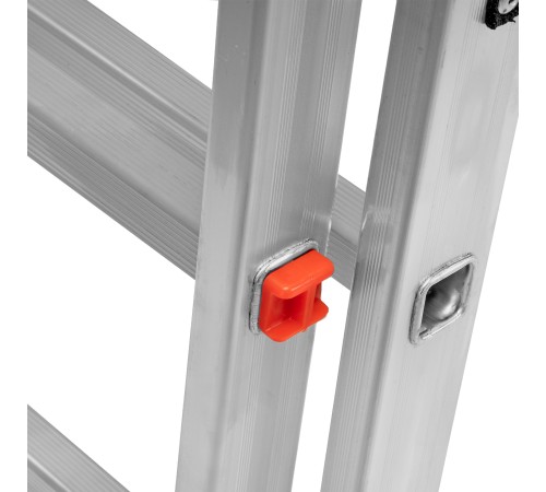 Лестница, 3 х 14 ступеней, алюминиевая, трехсекционная, Сибртех