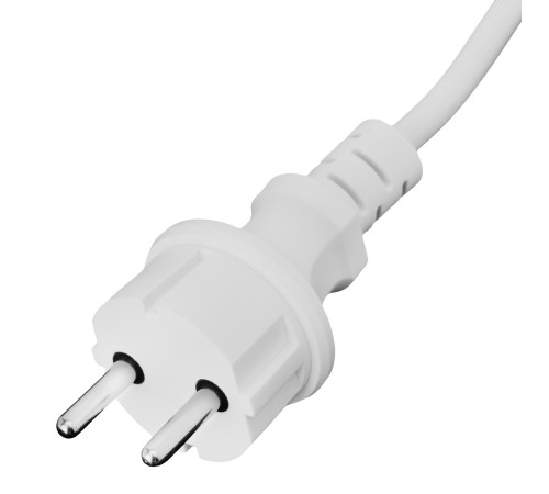 Шнур сетевой Energy Series, ПВС, 3 м, 2 x 1,5 мм, с неразборной вилкой, белый, Denzel Шнур сетевой Energy Series, ПВС, 3 м, 2 x 1,5 мм, с неразборной вилкой, белый, Denzel