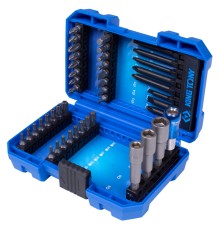 Набор вставок (бит) 1/4", PH, PZ, Hex, Torx, Slotted, 44 предмета KING TONY 1044MR Набор вставок (бит) 1/4", PH, PZ, Hex, Torx, Slotted, 44 предмета KING TONY 1044MR
