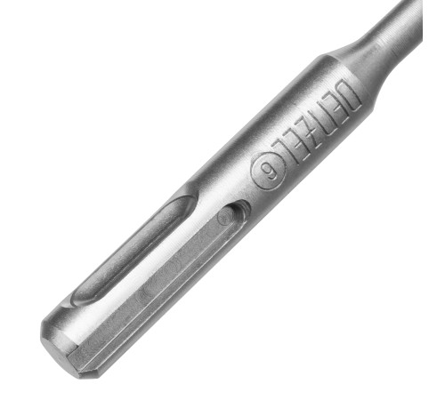 Бур по бетону, цельная крестовая пластина, 6x215 мм, SDS PLUS Denzel