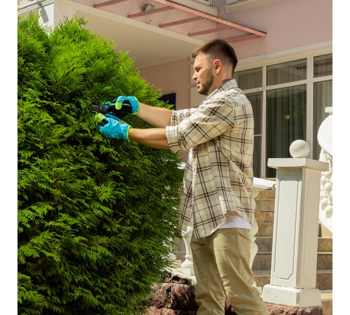 Секатор прямого реза, 225 мм, регулировка захвата, трехкомпонентные рукоятки, Luxe, Palisad