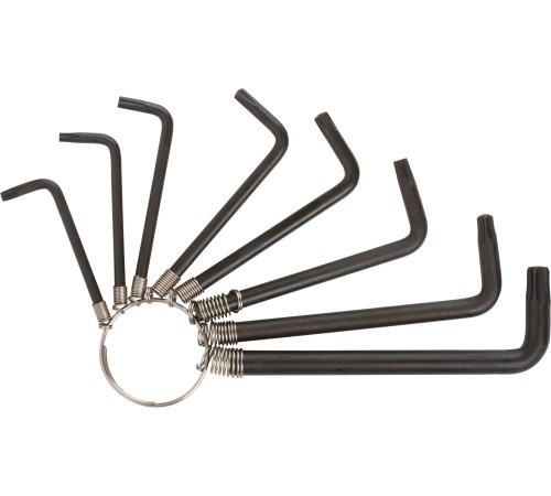 Ключи TORX 8 шт. Т9-Т40 на кольце КУРС Ключи TORX 8 шт. Т9-Т40 на кольце КУРС