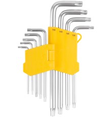 Ключи "звездочки" 9 шт. 40Cr, Т10-Т50, в пластиковом держателе КУРС