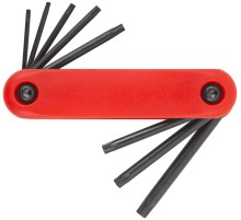 Ключи TORX 8 шт. CrV Т9-Т40 складные, пластиковый держатель FIT IT
