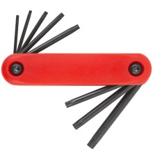 Ключи TORX 8 шт. CrV Т9-Т40 складные, пластиковый держатель FIT IT