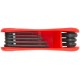 Ключи TORX 8 шт. CrV Т9-Т40 складные, пластиковый держатель FIT IT