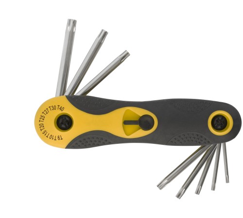 Ключи TORX CrV 8 шт. (T9-T40) складные FIT IT Ключи TORX CrV 8 шт. (T9-T40) складные FIT IT