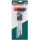 Ключи TORX 9 шт. CrV Т10-Т50, с отверстием, длинные, с пласт.Т-обр.ручкой, Профи FIT IT