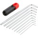 Ключи TORX 9 шт. CrV Т10-Т50, с отверстием, длинные, с пласт.Т-обр.ручкой, Профи FIT IT