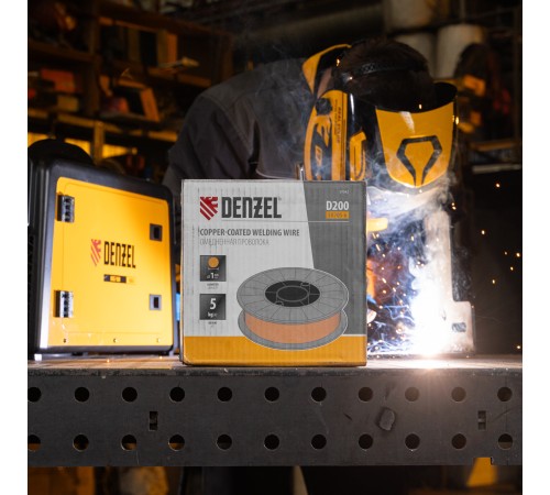 Омедненная проволока ER70S-6, диам. 1 мм, 5 кг, диам. катушки D200 Denzel