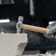 Молоток слесарный, 200 г, круглый боек, деревянная рукоятка