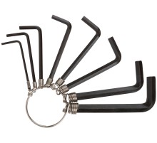 Ключи шестигранные HEX на кольце 8 шт.( 1,5-6 мм ) КУРС