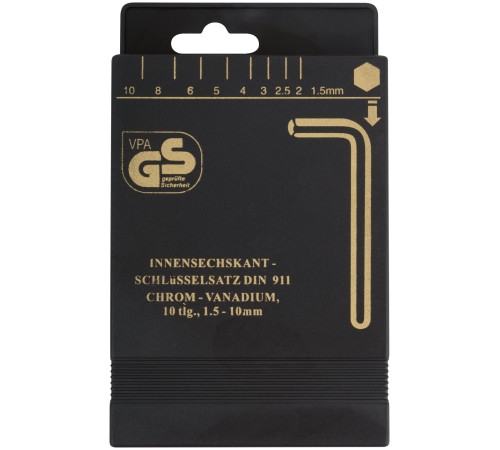 Ключи шестигранные HEX короткие CrV 9 шт.( 1,5-10 мм ) (в коробочке) FIT IT Ключи шестигранные HEX короткие CrV 9 шт.( 1,5-10 мм ) (в коробочке) FIT IT