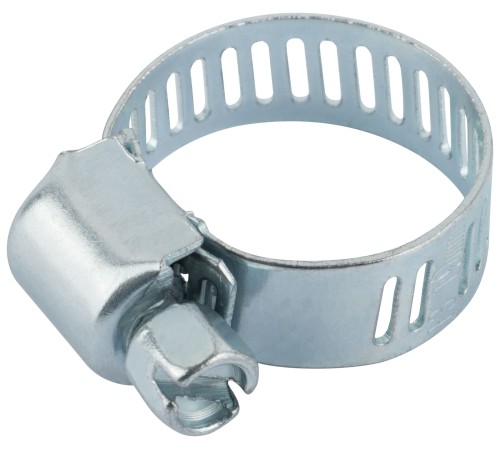 Хомут обжимной просечной (оцинкованная сталь) ширина  8 мм  3/4" (13-19 мм) FIT DIY