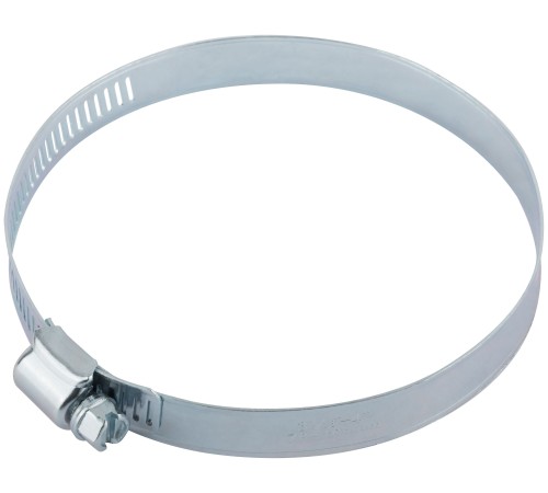 Хомут обжимной просечной (оцинкованная сталь) ширина 12,7 мм  4"  (78-101 мм) FIT DIY