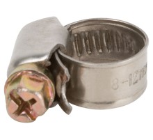 Хомут обжимной (нержавеющая сталь со сваркой) 8-12 мм FIT IT