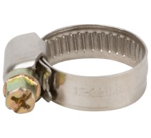 Хомут обжимной (нержавеющая сталь со сваркой) 12-22 мм FIT IT