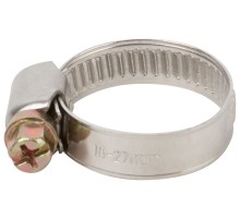 Хомут обжимной (нержавеющая сталь со сваркой) 16-27 мм FIT IT