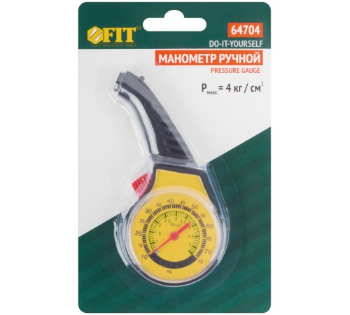 Манометр ручной пластиковый FIT DIY