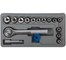 Набор торцевых головок 17 шт. 1/4" КУРС