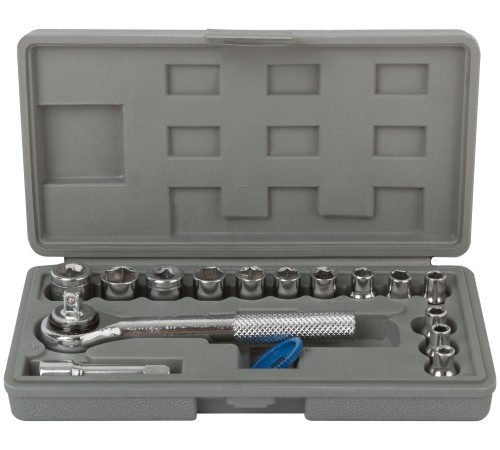 Набор торцевых головок 17 шт. 1/4" КУРС