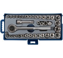 Набор торцевых головок 39 шт. 3/8" (метрические и дюймовые) КУРС
