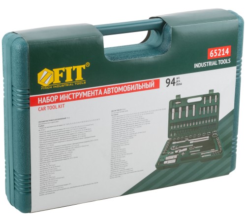 Набор инструмента автомобильный  94 шт. CrV 1/2"+1/4" FIT IT