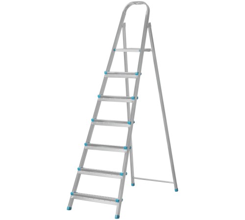 Лестница-стремянка стальная, 7 ступеней, вес 7,3 кг КУРС РОС