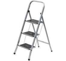 Лестница-стремянка стальная, 3 широкие ступени, Н=113 см, вес 5,2 кг FIT РОС