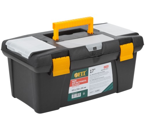 Ящик для инструмента пластиковый 17" ( 435х250х205 мм ) FIT РОС Ящик для инструмента пластиковый 17" ( 435х250х205 мм ) FIT РОС
