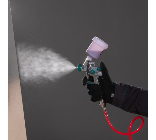 Краскораспылитель AG 810 HVLP, гравитационный, сопло 0.8 мм и 1 мм Stels