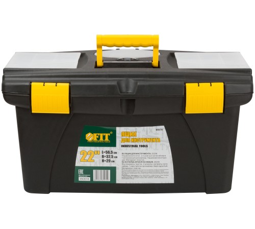 Ящик для инструмента пластиковый 22" ( 565х325х290 мм ) FIT РОС Ящик для инструмента пластиковый 22" ( 565х325х290 мм ) FIT РОС