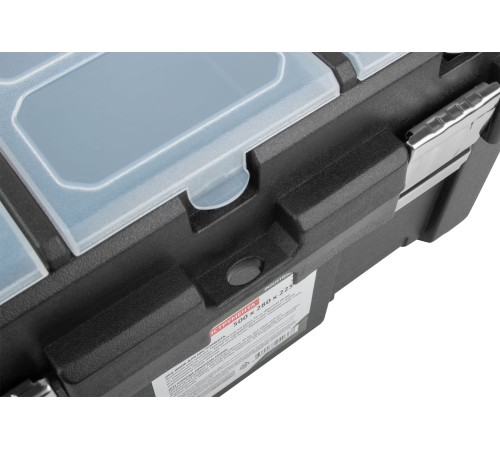 Ящик для инструмента пластиковый 20" ( 500х280х225 мм ) металл.замки, алюминиевая ручка FIT IT