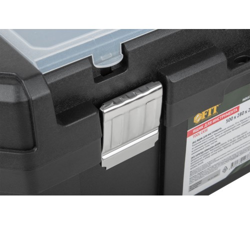 Ящик для инструмента пластиковый 20" ( 500х280х225 мм ) металл.замки, алюминиевая ручка FIT IT