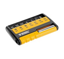 Набор бит с магнитным держателем, S2, 8 шт Denzel