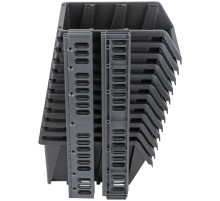 Набор Лотков для крепежа (12 шт. лотков  225х125х125 мм + 6 шт. планок), черные MOS РОС