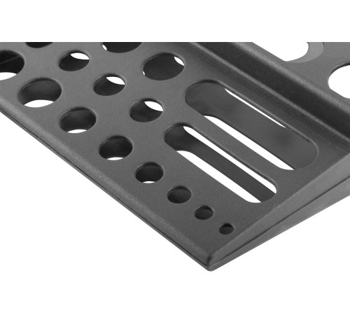 Полка для инструмента пластиковая "мини" черная, 48 отверстий, 300х150 мм КУРС РОС