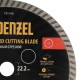 Диск алмазный отрезной DENZEL Турбо, ф230 х 22.2 мм, сухой рез, HWD92, турбированная рабочая часть, круг, 731140