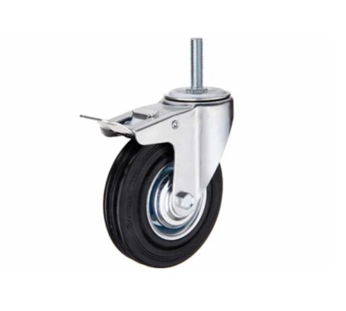 Колесо поворотное SCtB 55 125 мм резина с болтом и тормозом (N) Колесо поворотное SCtB 55 125 мм резина с болтом и тормозом (N)