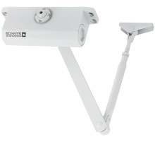 Доводчик дверной "Фабрика замков" на стальной тяге, белый 40-60 кг CHINA