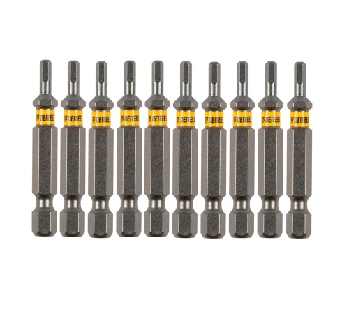 Бита HEX 3х50, сталь S2, шестигранный профиль, 10 шт. Е 6,3 Denzel