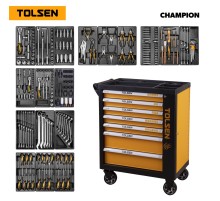 Набор инструментов 239 предметов, "CHAMPION", в черной тележке TOLSEN TT85416