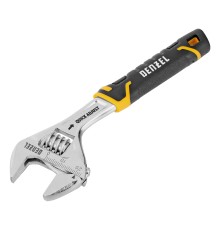 Ключ разводной, 150 мм (раскрытие до 23 мм), CrV, с быстрым сбросом, кованый, TPR рукоятка Denzel