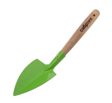 Совок посадочный широкий, 70 х 310 мм, стальной, деревянная рукоятка, Агроном, Сибртех