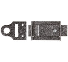 Засов накладной с проушинами, серебро РОС