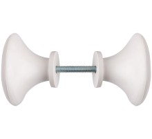 Ручка-кнопка дверная пластиковая белая КУРС РОС