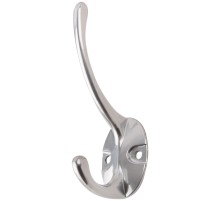 Крючок-вешалка двойной, хром РОС