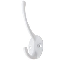 Крючок-вешалка двойной, белый РОС