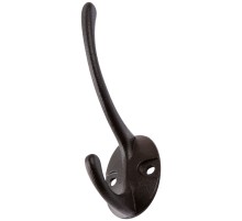 Крючок-вешалка двойной, черный РОС
