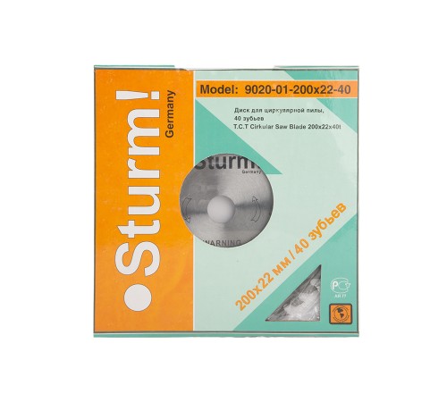 Диск пильный Sturm! 9020-01-200x22-40